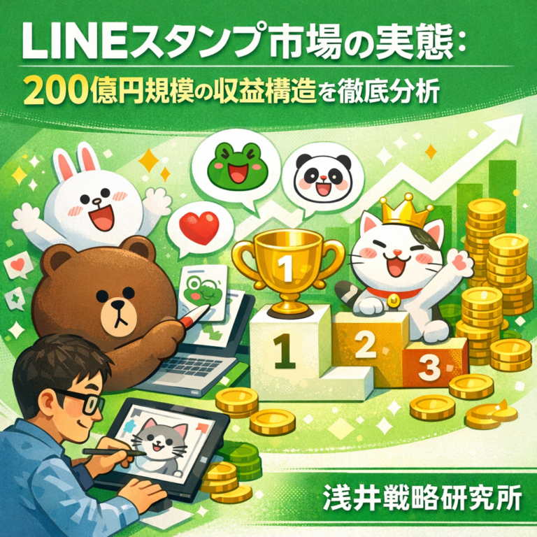 LINEスタンプの収益構造:200億円規模の市場を読み解く - 浅井戦略研究所 | ASSI